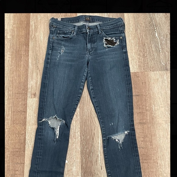 Distressed Low Rise Skinny Citizens of Humanity Jeans - Picture 2 of 4